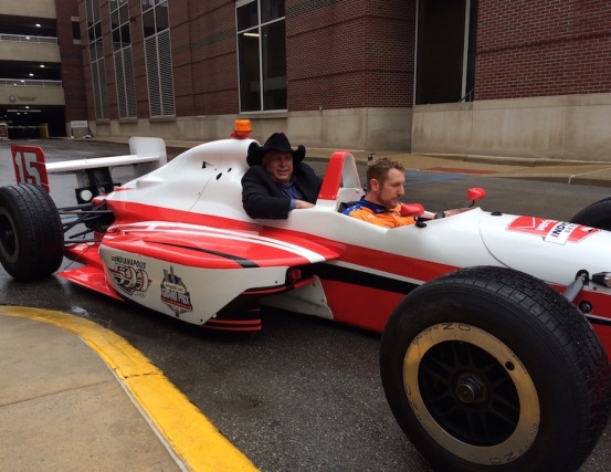 Charlie takes Garth Brooks on a drive for a good cause